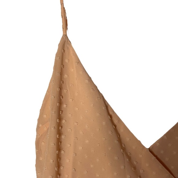 Privacy Please Peach True Wrap Dress Sweetheart Neckline Chiffon Extra Small XS - Picture 6 of 15